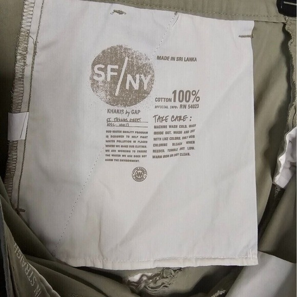 Khakis By Gap Broken In Straight Distressed Womens Army Green Pants‎ Size 12 - Picture 6 of 6